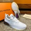 White Knit Gradient Purple Running Sneakers