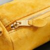 Yellow Leather Cylindrical Underarm Shoulder Bag