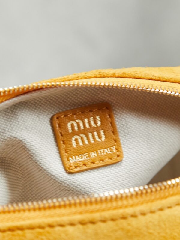 Yellow Leather Cylindrical Underarm Shoulder Bag