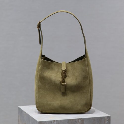 YSL Le 5 À 7 Shoulder Bag – Military Green Suede