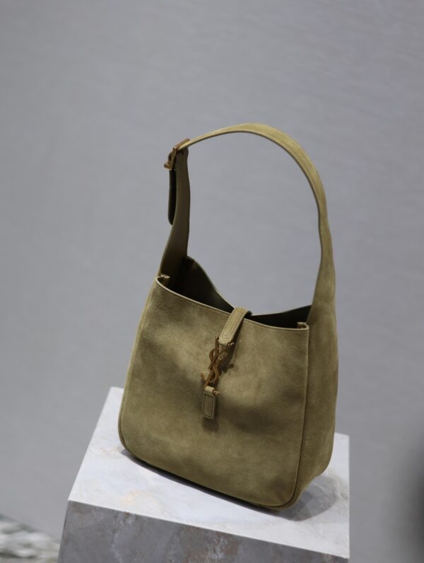 YSL Le 5 À 7 Shoulder Bag – Military Green Suede