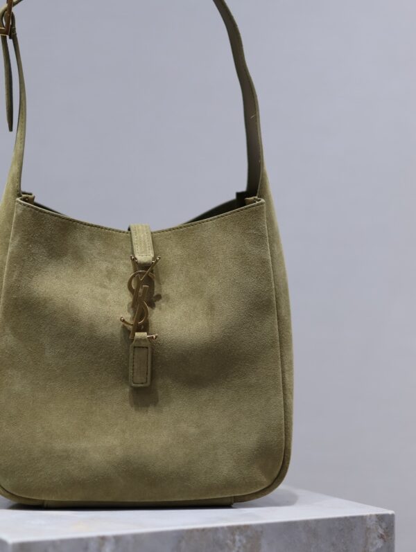 YSL Le 5 À 7 Shoulder Bag – Military Green Suede