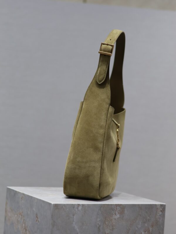 YSL Le 5 À 7 Shoulder Bag – Military Green Suede