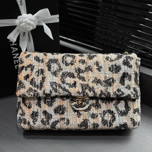 sy_no_097C3A025A82071A089C0AB689A3371D_0 Chanel Leopard-Print Tweed Small Boxy Chain Bag (Shoulder/Crossbody)