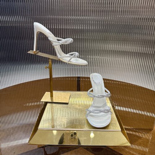 sy_no_0A552D8FB2E1D6F63D02ABDE8253E448_0 White Crystal Double-Strap Twisted High-Heel Mules