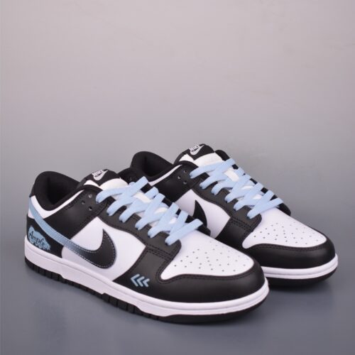 Nike Dunk Low Custom – Panda / Light Blue Sneakers