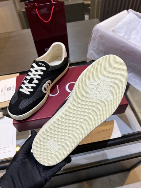 sy_no_0A7FCA5773EC78F0F46A5FE4A3A6D164_8 Gucci B Sneaker Black Fabric & Suede – Black / Ivory