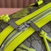 sy_no_0A8652798C9E0FB841FF1C7BDD52C7EA_6 Gucci GG Monogram Fluorescent Yellow Print Boston Bag / Travel Bag – Green Trim