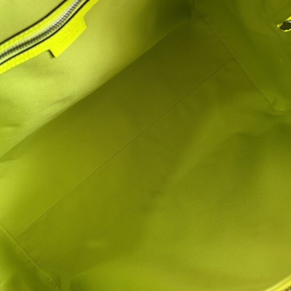 sy_no_0A8652798C9E0FB841FF1C7BDD52C7EA_8 Gucci GG Monogram Fluorescent Yellow Print Boston Bag / Travel Bag – Green Trim