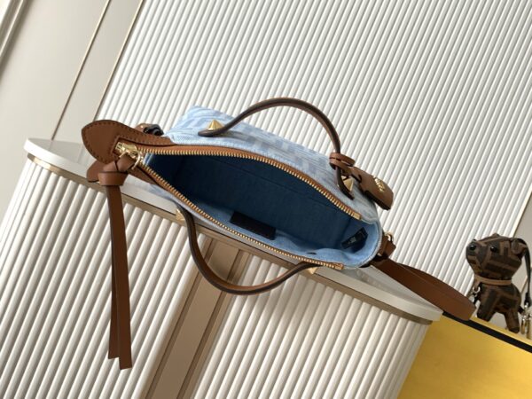 Fendi Mini By The Way Soft Handbag – Blue FF Jacquard