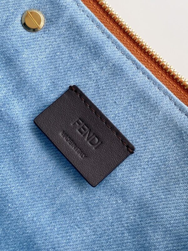 Fendi Mini By The Way Soft Handbag – Blue FF Jacquard