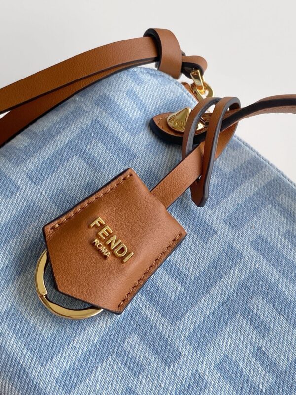 Fendi Mini By The Way Soft Handbag – Blue FF Jacquard