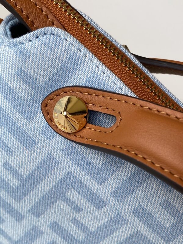 Fendi Mini By The Way Soft Handbag – Blue FF Jacquard