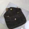 YSL Loulou Mini Double-Chain Bag – Dark Green Suede