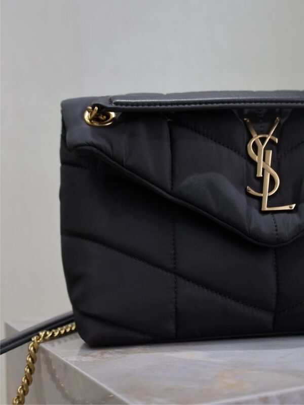 sy_no_0ADCB2D57818E0155CD6623D33C20682_2 YSL Loulou Nylon & Leather Shoulder Bag – Black