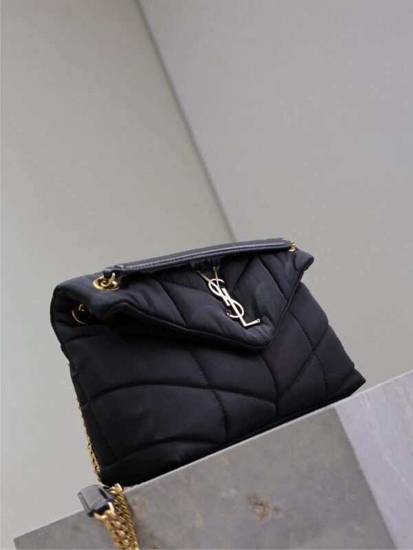 sy_no_0ADCB2D57818E0155CD6623D33C20682_3 YSL Loulou Nylon & Leather Shoulder Bag – Black