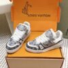 sy_no_0B8497058A1947AD57DF8554C22A8434_1 Louis Vuitton LV Trainer Maxi / LV Skate Black & Grey Monogram Denim Sneakers