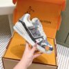 sy_no_0B8497058A1947AD57DF8554C22A8434_4 Louis Vuitton LV Trainer Maxi / LV Skate Black & Grey Monogram Denim Sneakers