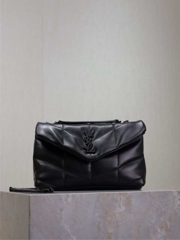 sy_no_0B8A25D4564964D6C284A22F8D75AA41_0 Loulou Mini Double-Chain Bag – Black Lambskin