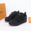 Black Crystal-Embellished Retro Skate Sneakers