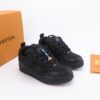 Black Crystal-Embellished Retro Skate Sneakers