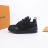Black Crystal-Embellished Retro Skate Sneakers