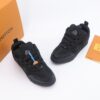 Black Crystal-Embellished Retro Skate Sneakers