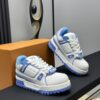 Louis Vuitton LV Trainer Maxi White & Light Blue Chunky Retro Sneakers