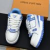 Louis Vuitton LV Trainer Maxi White & Light Blue Chunky Retro Sneakers
