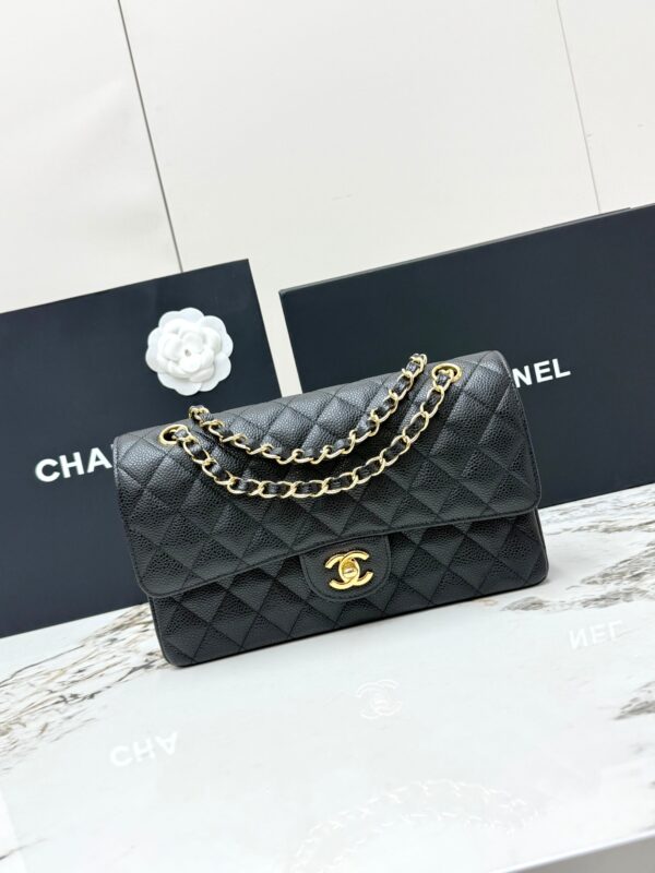 sy_no_0C6E2A46F947E456662814ACED97E6EB_0 Chanel Classic Flap CF – Quilted Grained Calfskin Leather with Gold Hardware