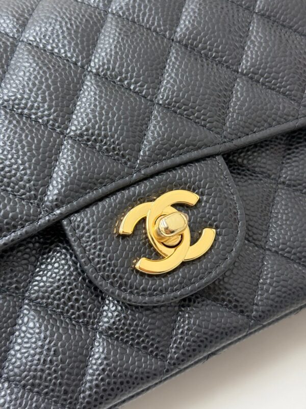 sy_no_0C6E2A46F947E456662814ACED97E6EB_4 Chanel Classic Flap CF – Quilted Grained Calfskin Leather with Gold Hardware