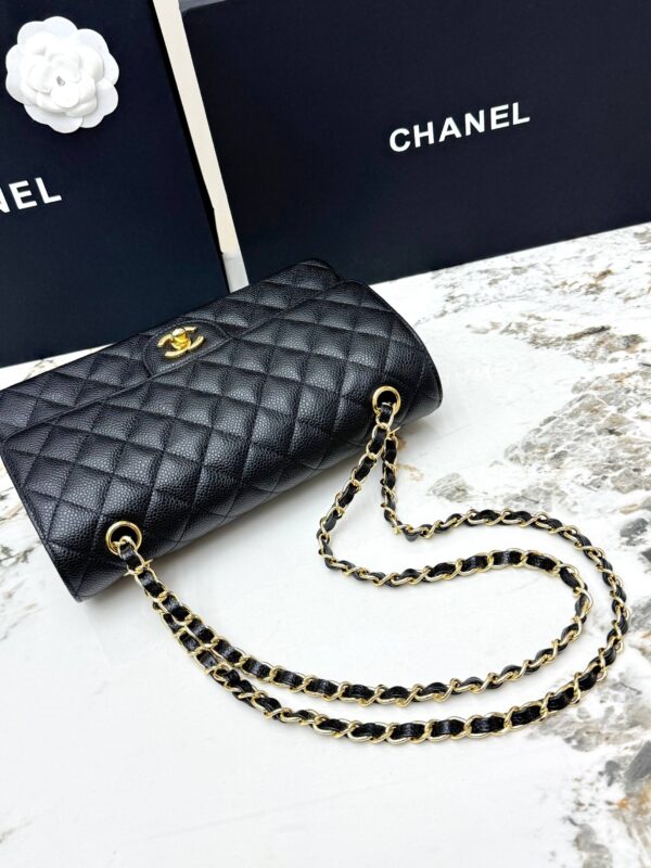 sy_no_0C6E2A46F947E456662814ACED97E6EB_5 Chanel Classic Flap CF – Quilted Grained Calfskin Leather with Gold Hardware