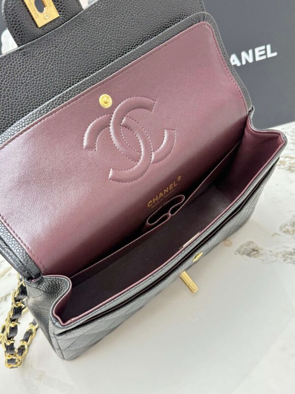 sy_no_0C6E2A46F947E456662814ACED97E6EB_7 Chanel Classic Flap CF – Quilted Grained Calfskin Leather with Gold Hardware