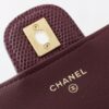 Burgundy Lizard-Embossed East-West Top-Handle Bag