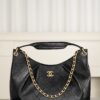 sy_no_0D0F4DF3ADF2CBA1A0E2ABADCBBBAF6D_0 Chanel 26C Cruise Collection New Arrival: Large Black & Gold Hobo Bag