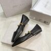 sy_no_0DD83E1E97A21AC51CA1B9CA7C70A1B3_4 Jimmy Choo Square-Toe Chain Ballet Flats in Black