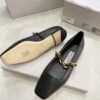 sy_no_0DD83E1E97A21AC51CA1B9CA7C70A1B3_8 Jimmy Choo Square-Toe Chain Ballet Flats in Black