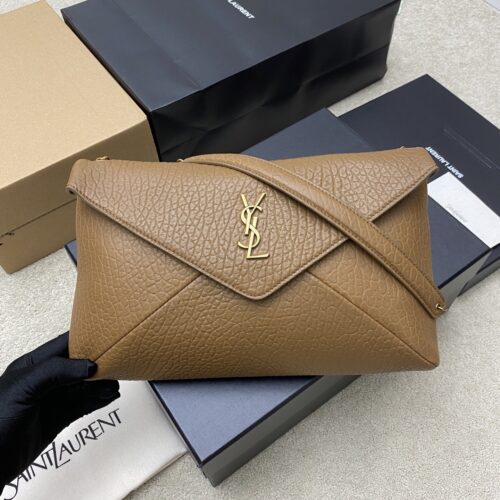 sy_no_0F42C327075B41358B462DA061599843_0 YSL Calypso Envelope Bag – Caramel Textured Lambskin & Gold