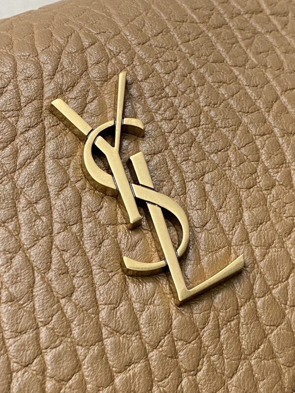 YSL Calypso Envelope Bag – Caramel Textured Lambskin & Gold