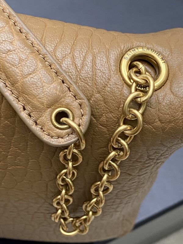 YSL Calypso Envelope Bag – Caramel Textured Lambskin & Gold