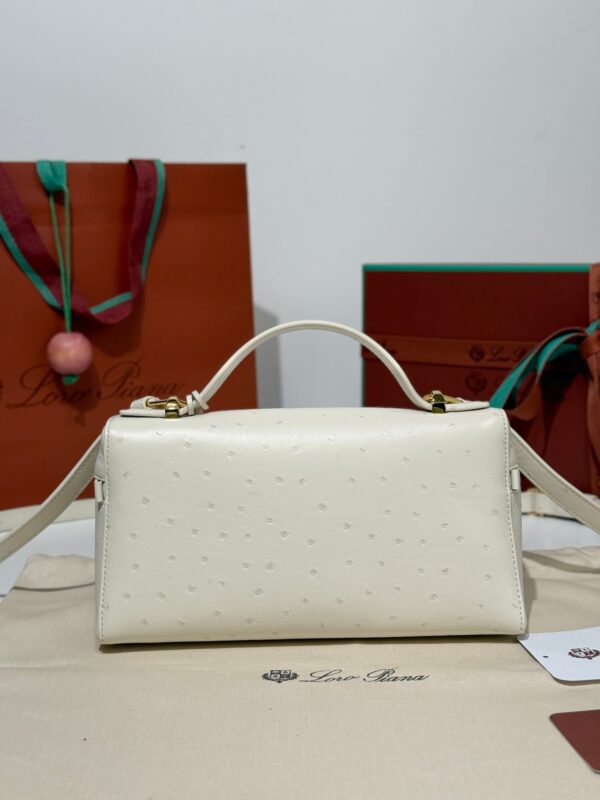 sy_no_0F7212F61941A7EEDA7AE0900D9743A1_6 Loro Piana Extra Bag 23 – Saddle Leather Handbag (White)