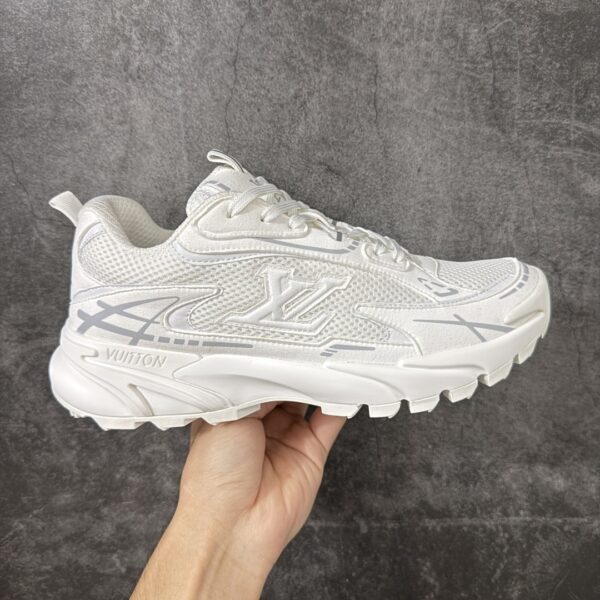 sy_no_0F8DF9751B6DCD4D00C053ADA3D14AE5_0 Louis Vuitton LV Rush White Technical Mesh Retro Runner Sneakers