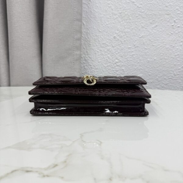 Lady Dior Pearl Clutch – Cherry Patent Lambskin