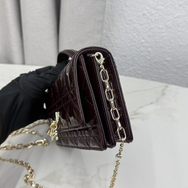 Lady Dior Pearl Clutch – Cherry Patent Lambskin