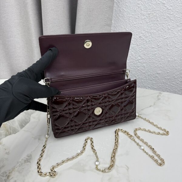 Lady Dior Pearl Clutch – Cherry Patent Lambskin