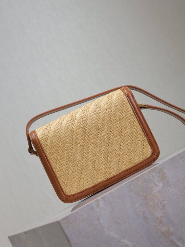 Solferino Box 19cm Bag – Mustard Yellow Leather & Woven Detail