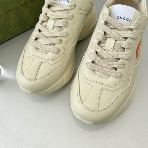 sy_no_107B814EF7F7BF404C74984D5D53EAEC_5 Gucci Rhyton Interlocking G Heart Leather Sneaker in Off-White