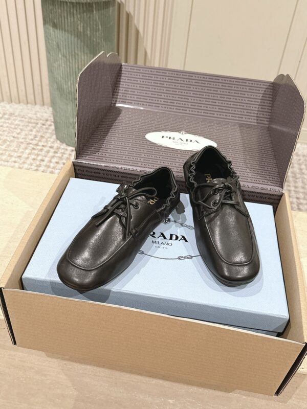 sy_no_108C245A270D87D63639011D8FEB9577_3 Black Nappa Leather Lace-Up Loafers