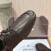 sy_no_108C245A270D87D63639011D8FEB9577_5 Black Nappa Leather Lace-Up Loafers
