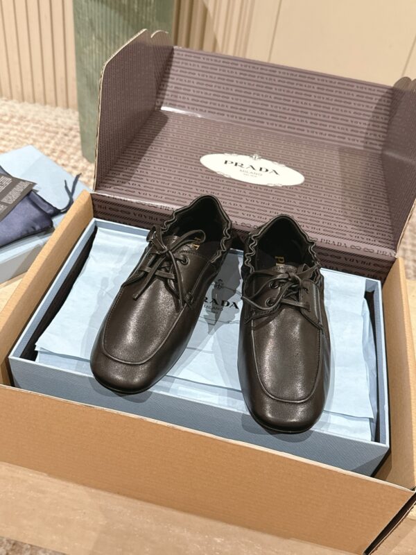 sy_no_108C245A270D87D63639011D8FEB9577_8 Black Nappa Leather Lace-Up Loafers
